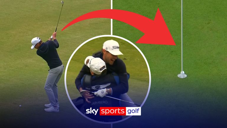 Jordan Gumberg holes an unbelievable eagle on the final day of the Genesis Championship on the 18th hole to keep his DP World Tour card. 