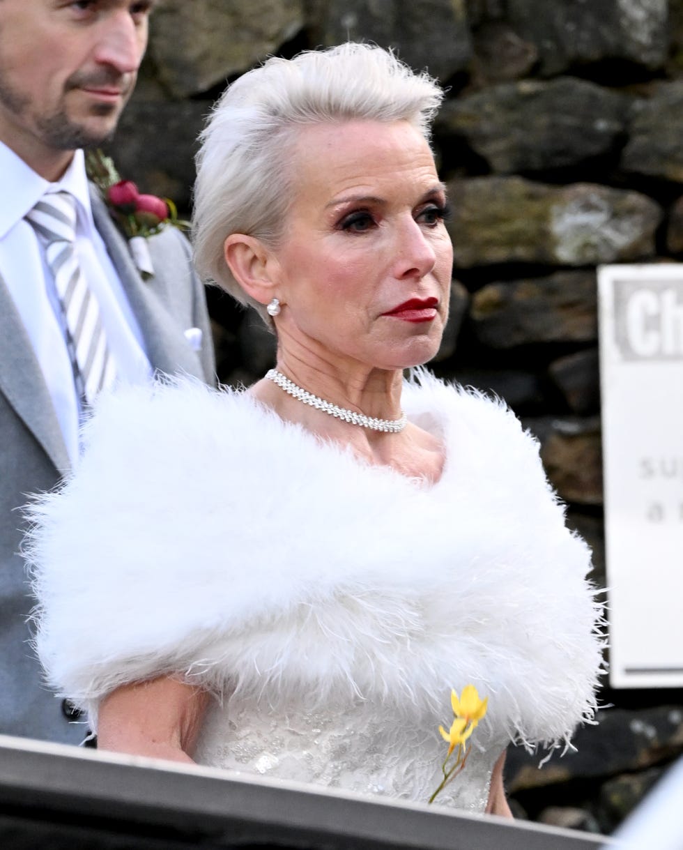 sue devaney as debbie filming coronation street wedding scenes