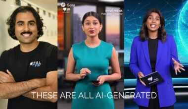 A composite image of a man smiling, a woman wearing a turquoise dress and a woman in a blue blazer