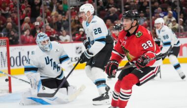 Blackhawks get cosmic justice, top Mammoth for first win of season