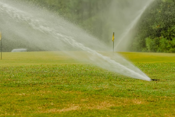 Rules of Golf Review: Is pushing down the top of a sprinkler head on your line a penalty?