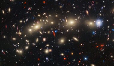 Composite image of a cluster of galaxies from Hubble and Webb. Credit - NASA, ESA, CSA, STScI, J. Diego (Instituto de Física de Cantabria, Spain), J. D’Silva (U. Western Australia), A. Koekemoer (STScI), J. Summers &amp; R. Windhorst (ASU), and H. Yan (U. Missouri)