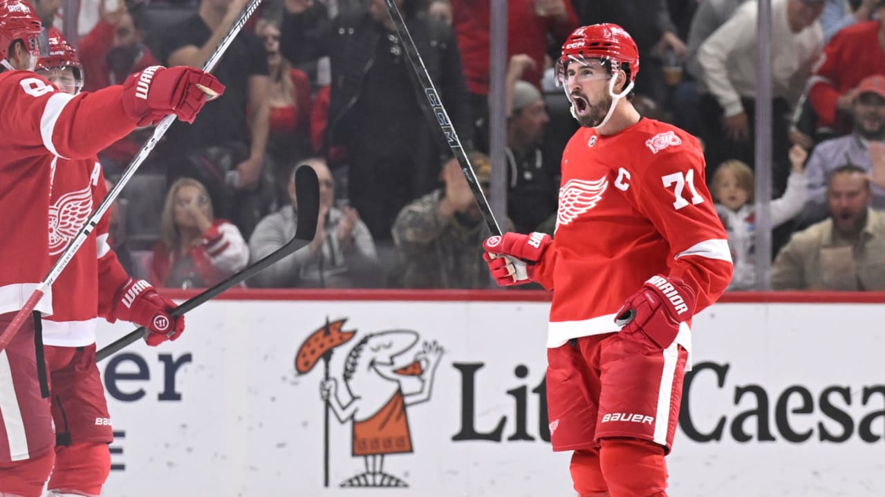 Larkin gets 4 points, Red Wings defeat Oilers for 5th straight win