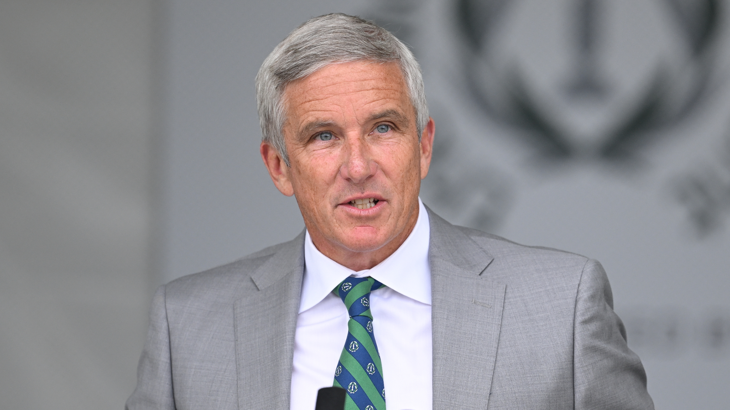 Jay Monahan speaks at the Memorial Tournament