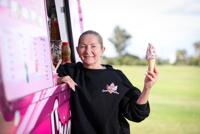 KB’s Creamy Creations’ Kerryn Brashaw pictured in Burswood Park, Perth, on Thursday ahead of the WA Day Festival. Picture: Carwyn Monck