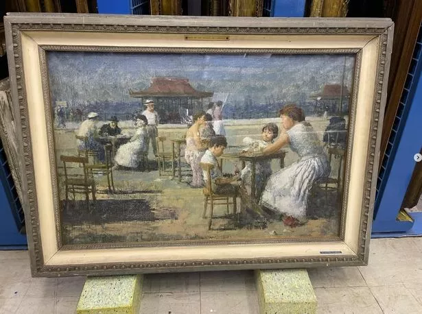 The Café Scene in the Walker Art Gallery storage