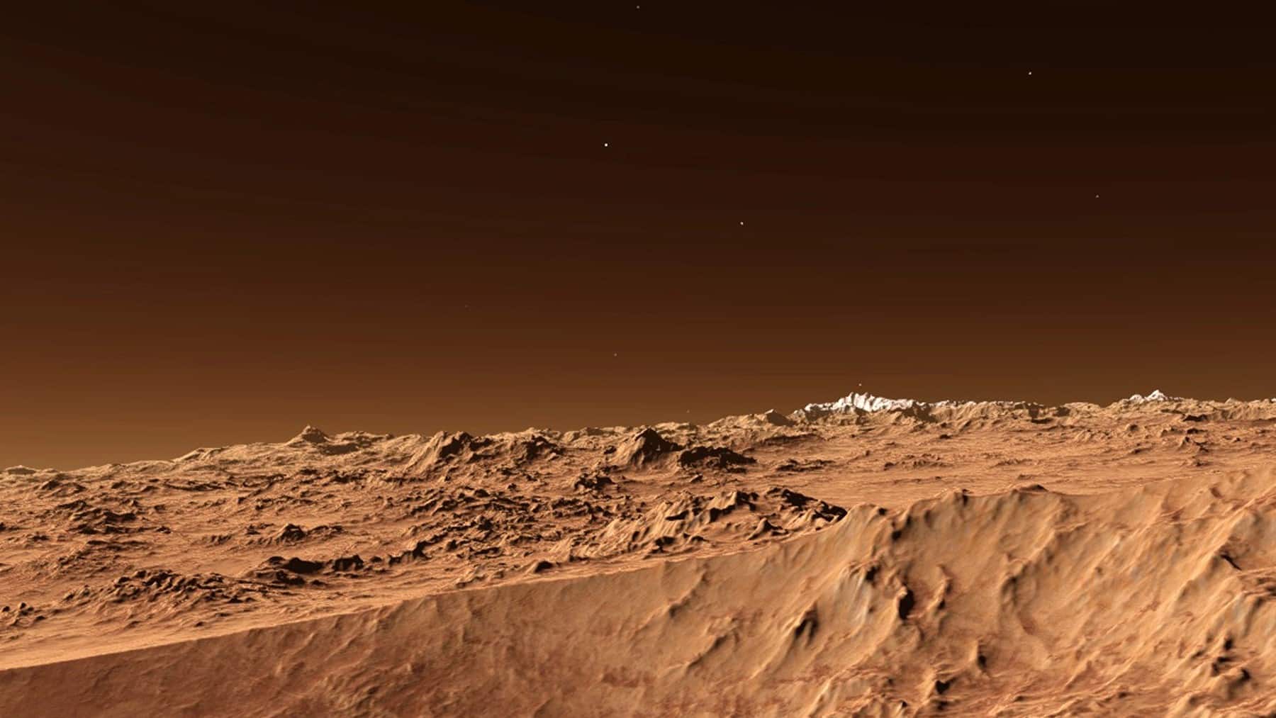 Mars landscape with potential new energy source