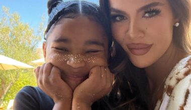 Khloe Kardashian's daughter True was seen sporting the famous glitter freckles by Fazit