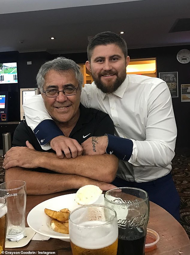 Unlike his famous father Ted, Grayson Goodwin (pictured with his dad) has been making headlines for all the wrong reasons for more than a decade