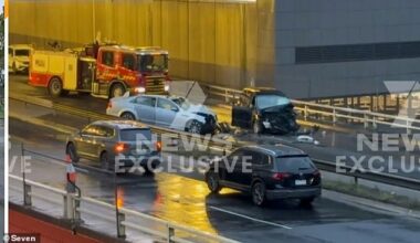 Three men were injured after an allegedly stolen van collided head-on with a taxi