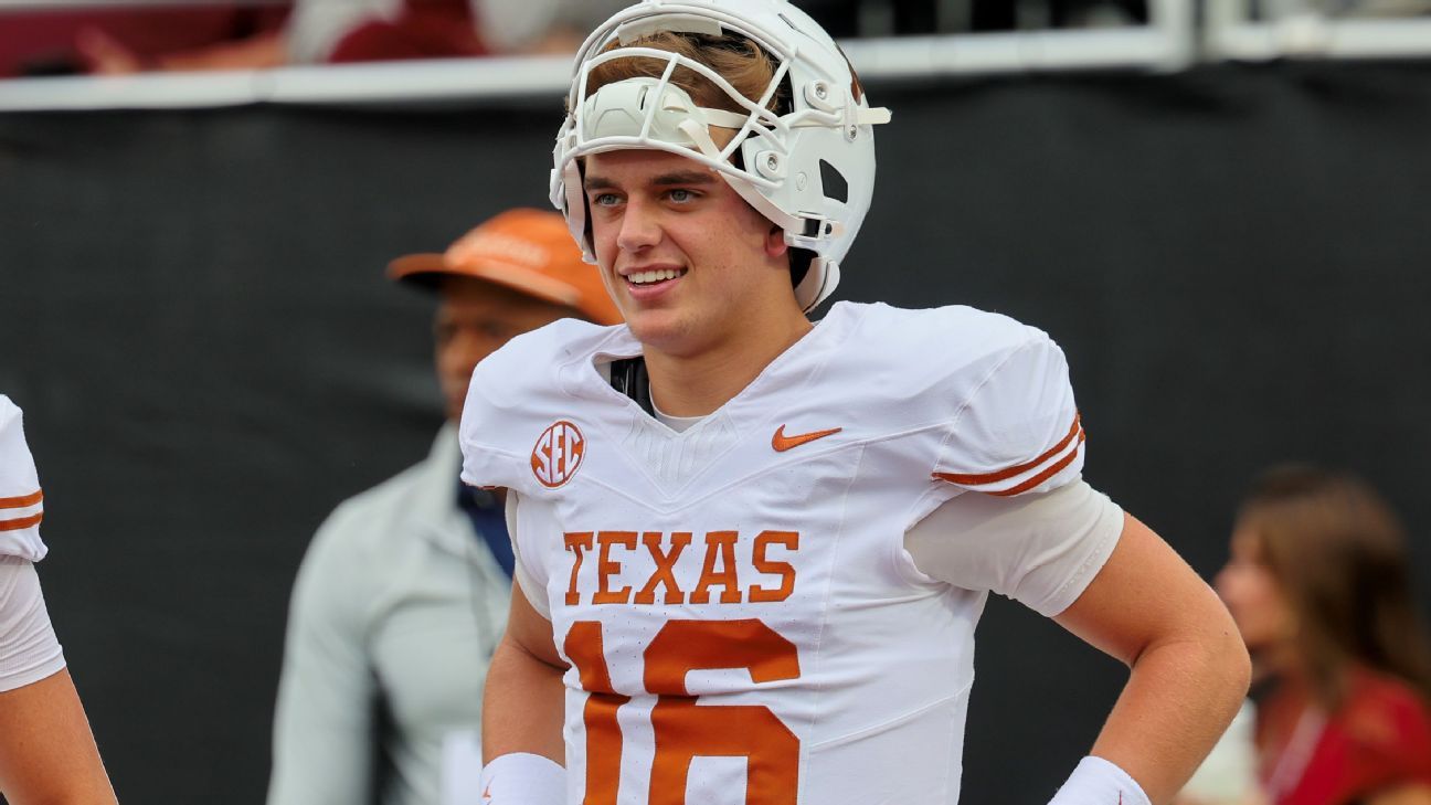 Texas' Arch Manning off injury report, set to start vs. Vanderbilt
