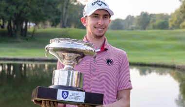 Tom McKibbin celebrates victory at the Hong Kong Open