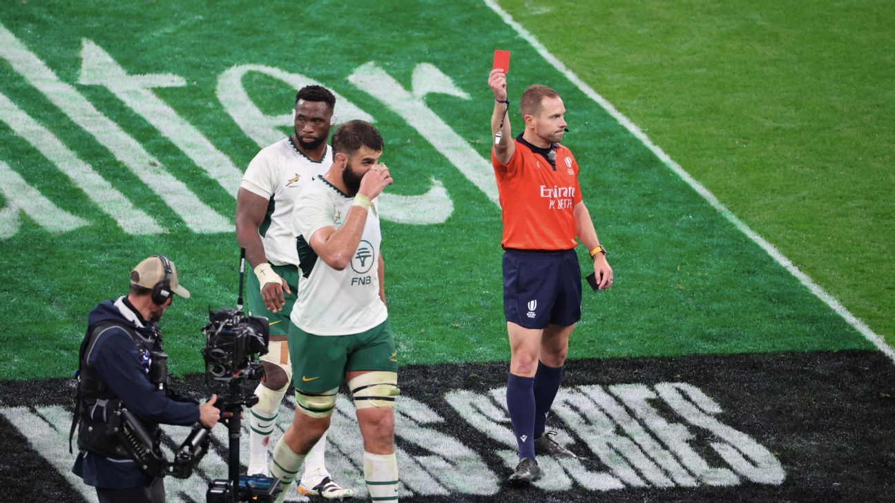 Why wasn't Springboks' Lood de Jager given a 20 minute red card?