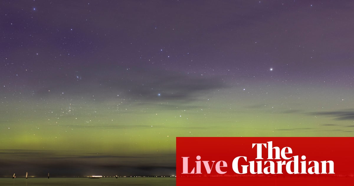 Australia news live: aurora lights up night sky after solar storm; Liberals to reveal energy policy | Australia news