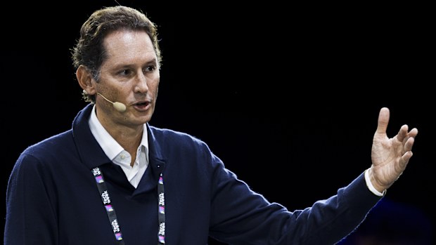 OGR, TURIN, ITALY - 2025/10/03: John Elkann, chairman of Stellantis, speaks on stage during the Italian Tech Week 2025. The Italian Tech Week is one of the most important technology events in Europe and it brings together over 15000 participants and more than 150 international speakers to discuss the latest developments in AI, space, climate, mobility, and health. (Photo by Nicolò Campo/LightRocket via Getty Images)