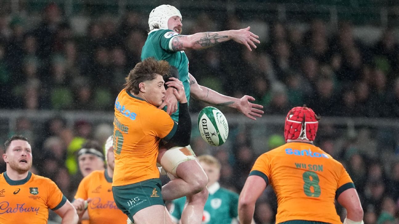 Ireland 46-19 Australia: Fumbling, bumbling Wallabies dusted by aerial raid