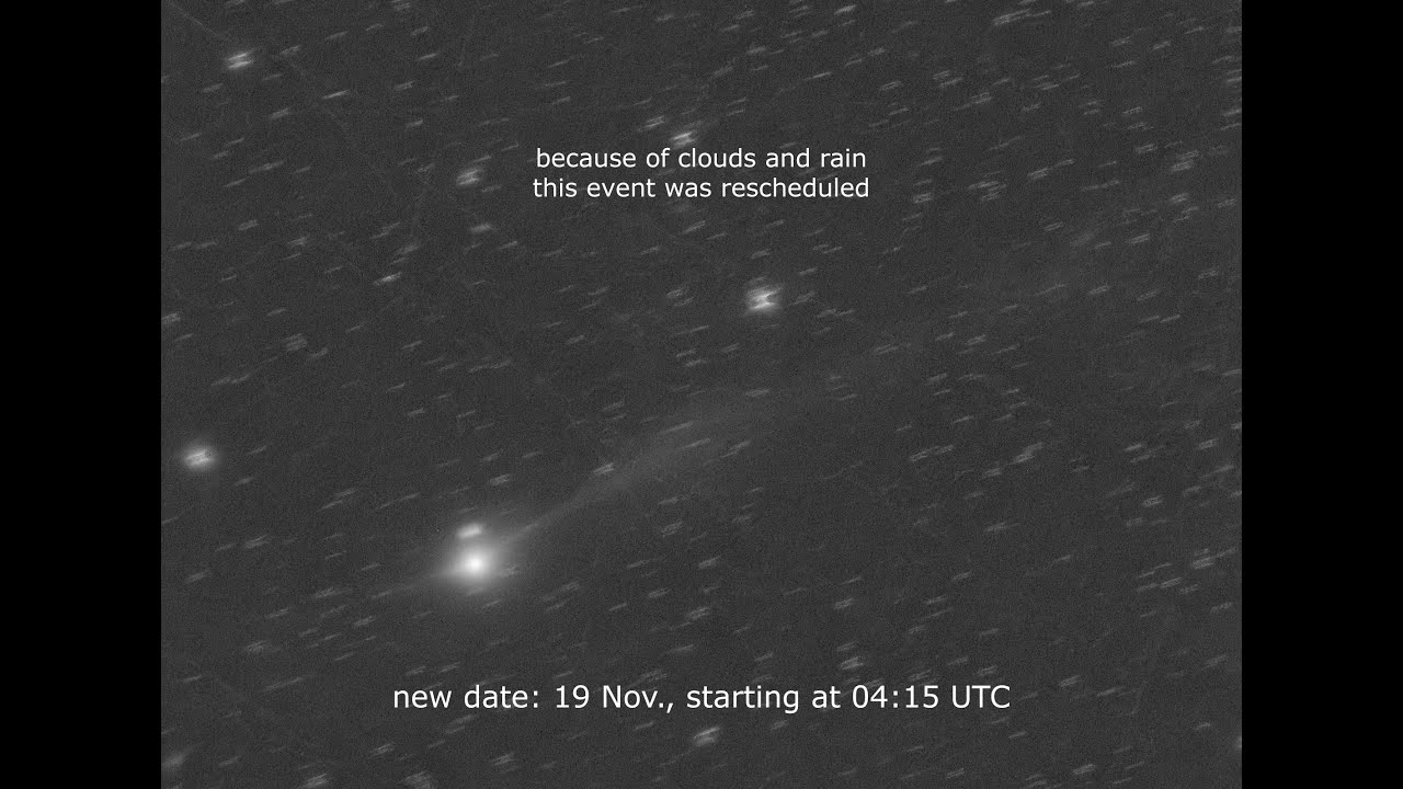 Interstellar comet 3I/ATLAS, an exceptional object: online observation – 19 Nov. 2025. - YouTube
