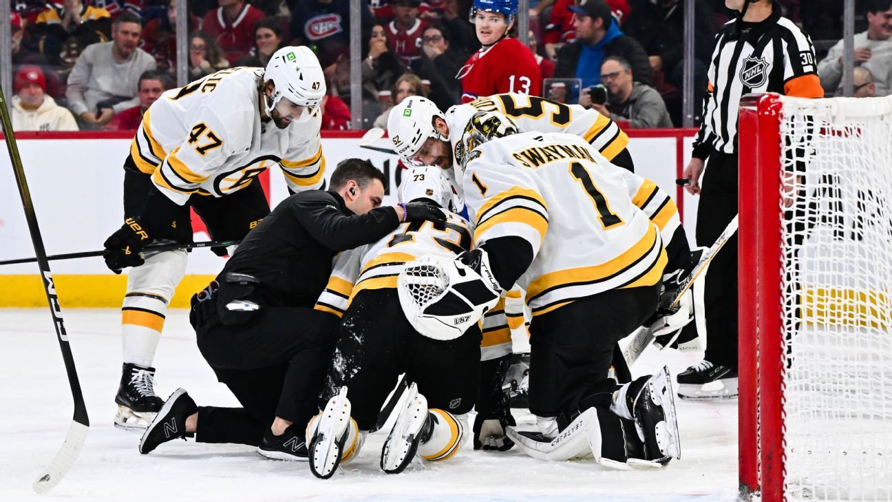 Bruins' McAvoy, hit by puck, has surgery for facial injuries