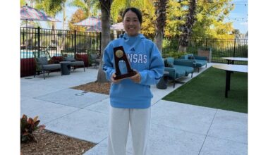 ORLANDO, FL - NOVEMBER 18: Kyoka Kubo of Kansas University in action during the NCAA Division I Women’s Tennis Singles Championship at the USTA National Campus on Tuesday, November 18, 2025 in Orlando, Florida.