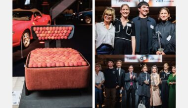 Designer transforms recycled tennis balls into iconic seat for art project