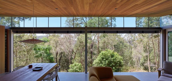 With the doors of the main pavilion slid open, the home becomes a shelter in the landscape.