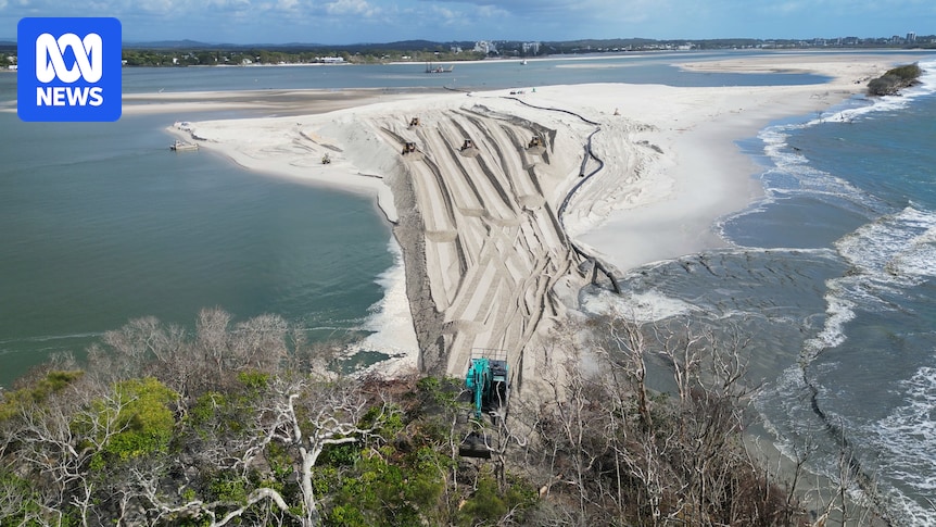 Bribie Island officially reconnected as workers close breakthrough