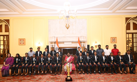 ‘Their success would inspire others’: President Murmu felicitates World Cup-winning Indian women’s blind cricket team