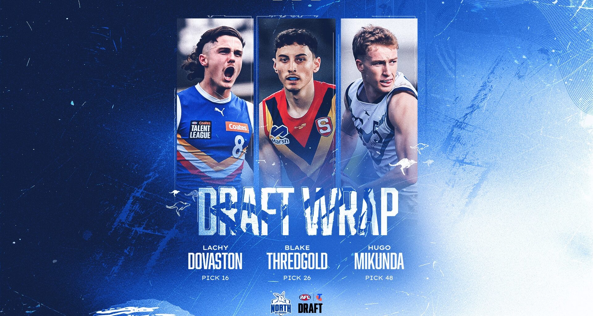 Meet North Melbourne's three new recruits