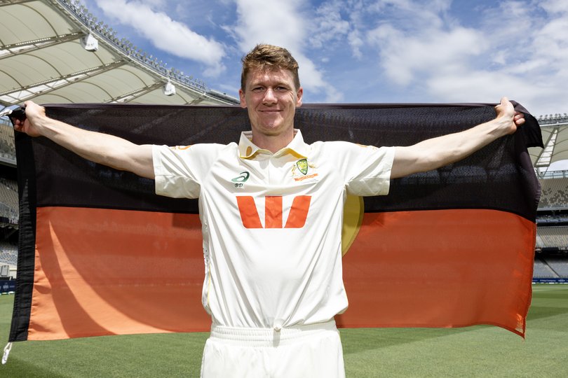 PERTH, AUSTRALIA - NOVEMBER 19: Brendan Doggett poses following an Australia nets session at Perth Stadium on November 19, 2025 in Perth, Australia. (Photo by Paul Kane/Getty Images)