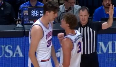 Olivier Rioux sets record for tallest college basketball player, University of Florida Gators, world’s tallest teen, how tall is he?