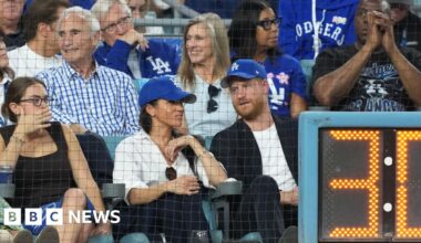 Prince Harry apologises to Canada for wearing Dodgers hat during World Series
