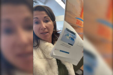 Ezra Healing owner Svetlana Rilkoff shows off paperwork from Health Canada during an inspection of her business on Oct. 30, 2025. Health Canada confirmed to Black Press Media it seized unauthorized products, including ivermectin. (Svetlana Rilkoff/Facebook)