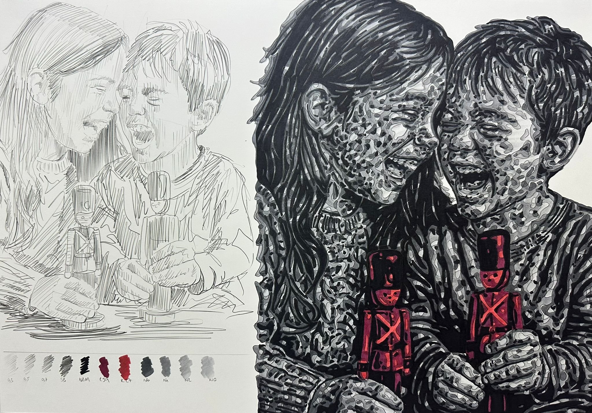 A work by Sefa Çakır is on display in the “I Closed the Door from the Outside” exhibition at the Vision Art Platform in the Beşiktaş district of Istanbul, Türkiye, Nov. 20, 2025. (Photo Courtesy of Vision Art Platform)