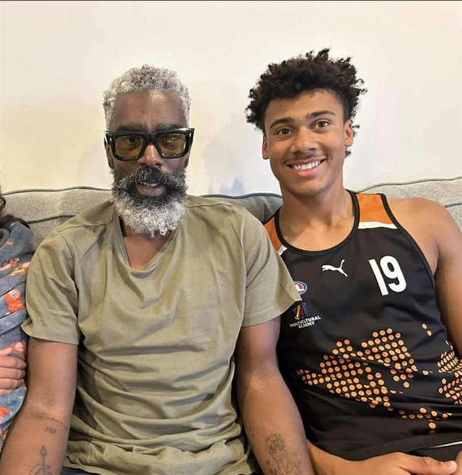 Avery with his dad Clyde. 