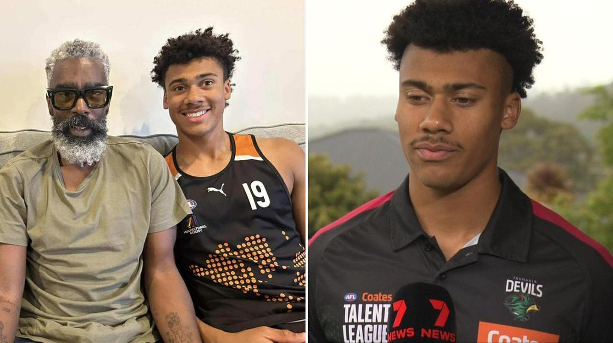 AFL prospect Avery Thomas overcomes shattering death of father Clyde to be Tasmania’s top draft hopeful