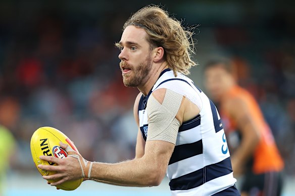 Two-time best-and-fairest winner Cameron Guthrie was delisted by Geelong after battling injuries for the past three seasons.