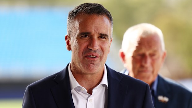 Premier of South Australia, Peter Malinauskas speaks to media during a media call ahead of the first ever AFL game at Barossa Park.