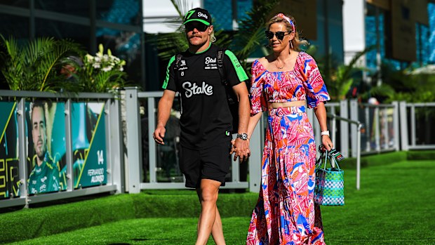 Valtteri Bottas and  Tiffany Cromwell 