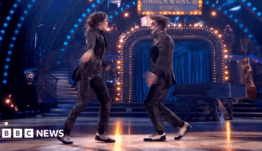 Strictly stars perform bewitching dances to Lady Gaga and Beethoven in Halloween special - BBC