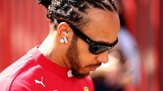 Lewis Hamilton of Great Britain and Scuderia Ferrari looks on prior to final practice ahead of the F1 Grand Prix of Spain at Circuit de Barcelona-Catalunya on May 31, 2025 in Barcelona, Spain. (Photo by Peter Fox/LAT Images)
