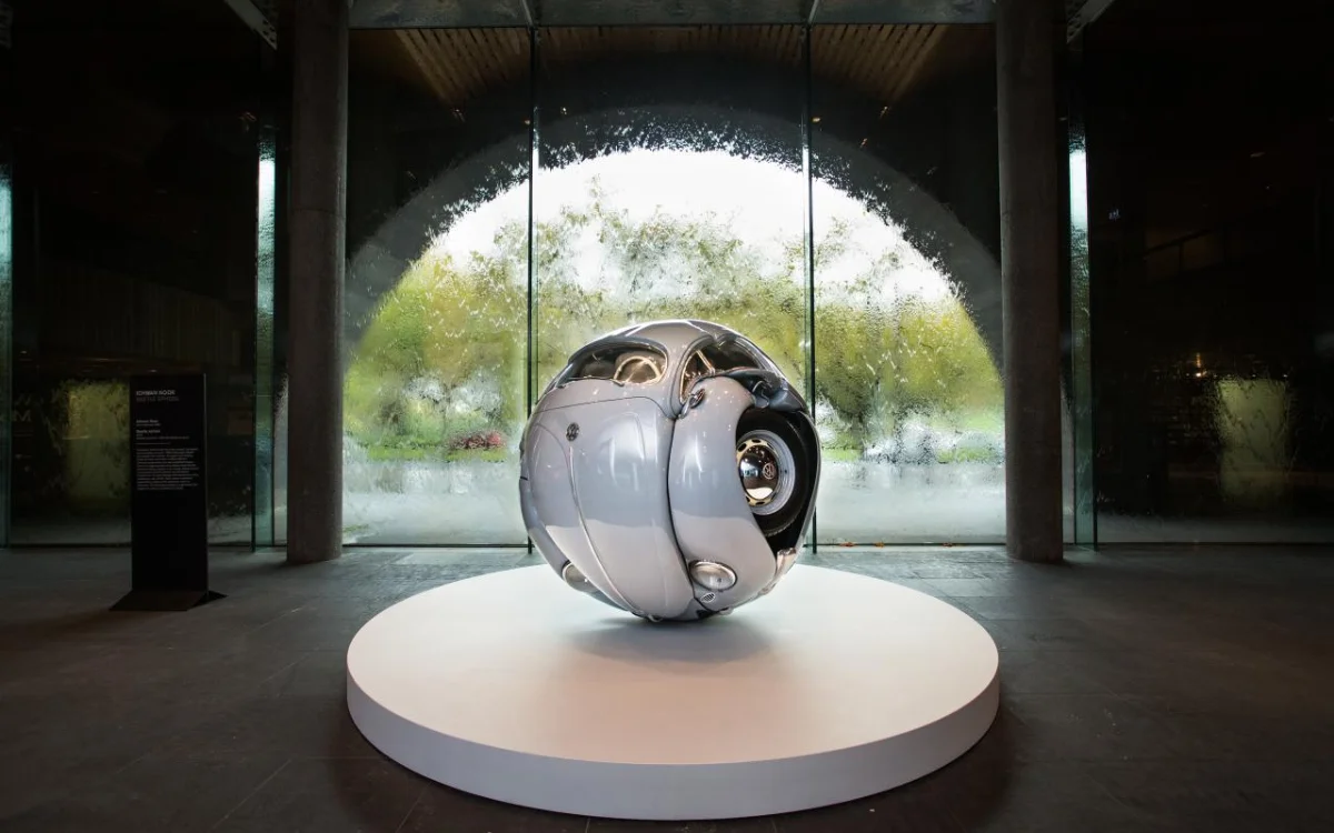 Indonesian artist turns the iconic Volkswagen Beetle into a spherical sculpture