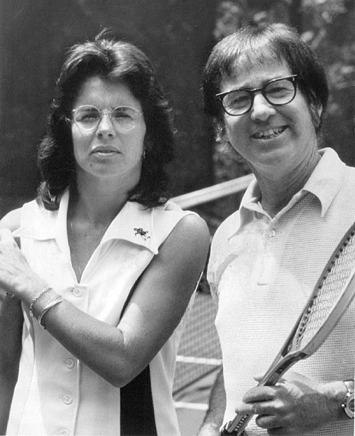 Billy Jean King and Bobby Riggs