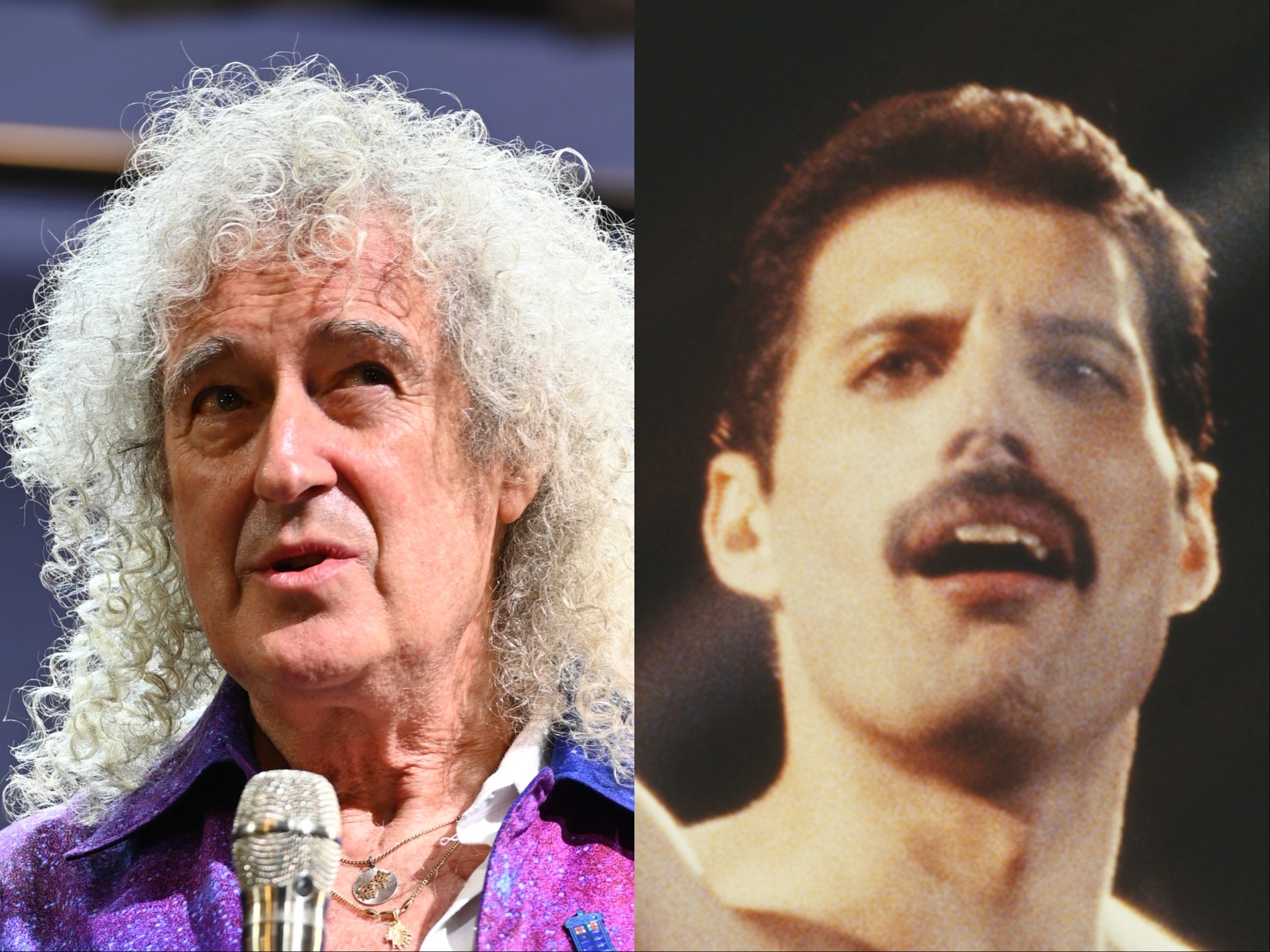 Brian May and Freddie Mercury