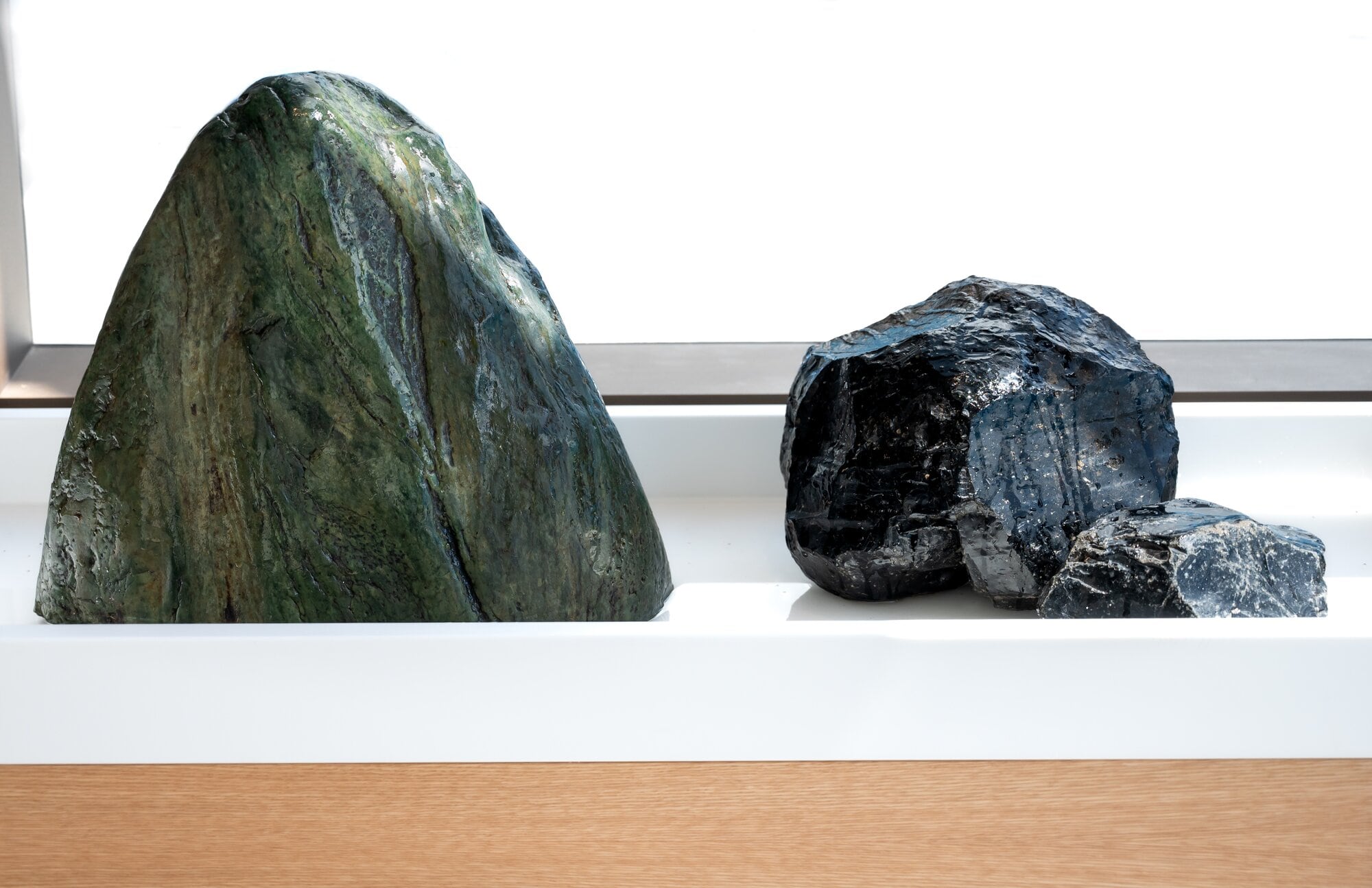  Mauri Stones at the entrance to Toi Tauranga Art Gallery. Photo / Brydie Thompson