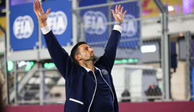 Novak Djokovic serves up iconic photograph as he attended Qatar Grand Prix