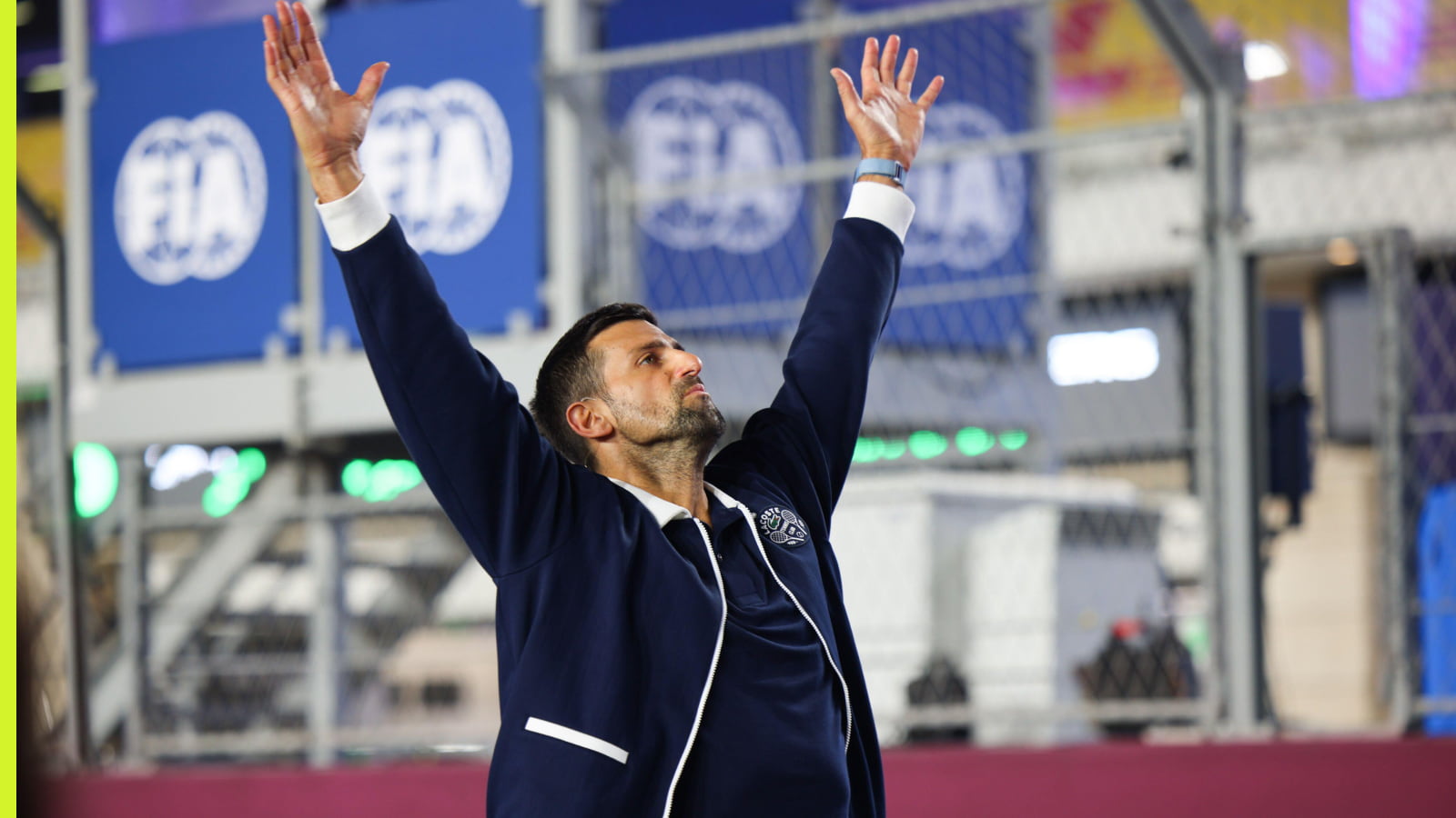 Novak Djokovic serves up iconic photograph as he attended Qatar Grand Prix