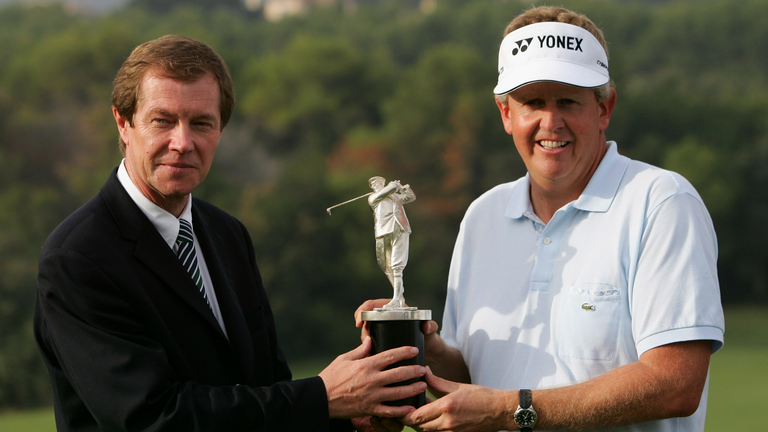 Colin Montgomerie with the Vardon Trophy in 2005