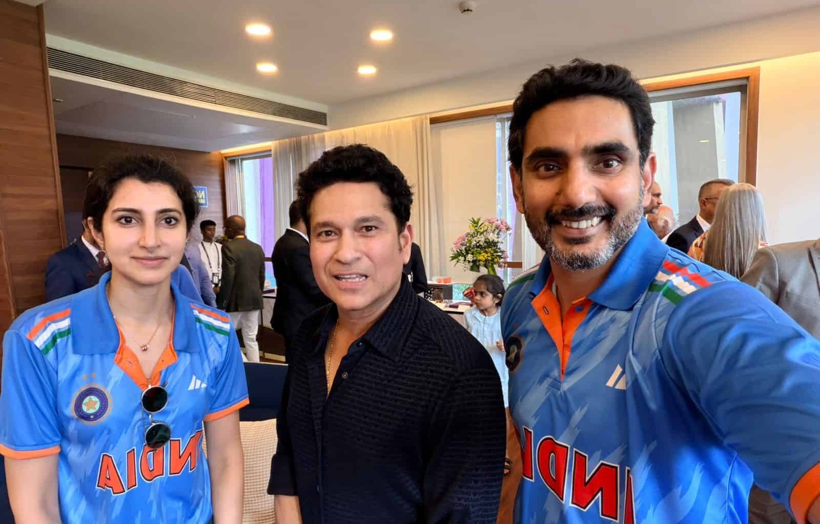 Lokesh & Brahmini’s Fan Moment with Sachin