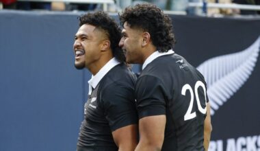 New starting blindside and midfield for All Blacks in Edinburgh