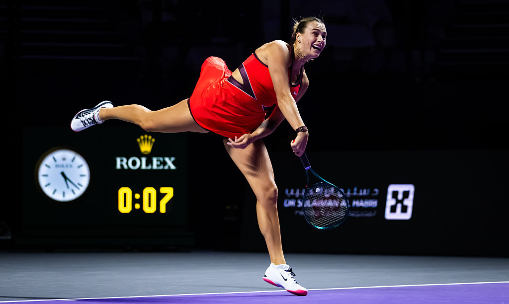 Sabalenka celebrates 500th WTA match with win over Paolini in Riyadh